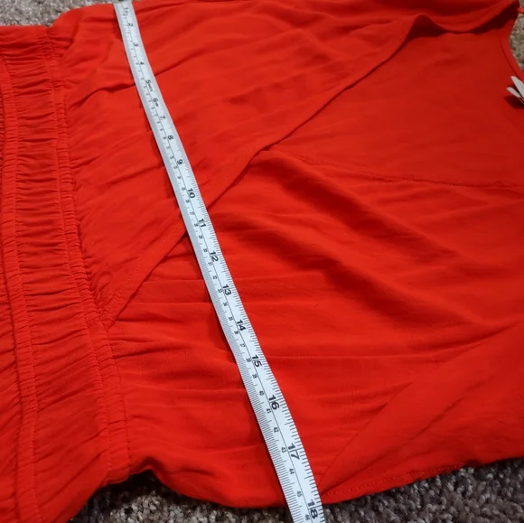 Knox Rose Women Dress Large Red Orange Tiered Ruffle Maxi Large - Picture 5 of 7